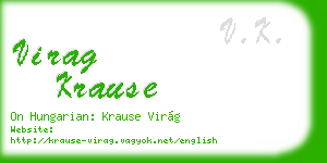 virag krause business card