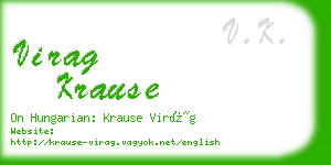 virag krause business card